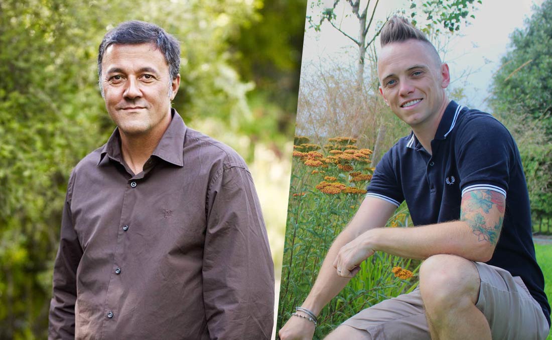 Garden specialists Lee Burkhill from Garden Rescue and 6x Gold winning designer Cleve West